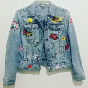 Vintage patched denim jacket